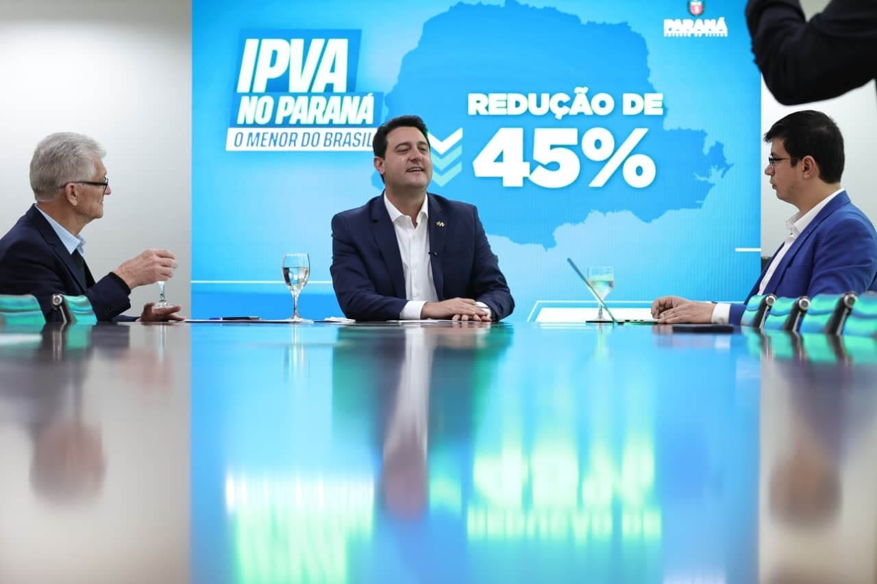 Paraná terá o menor IPVA do Brasil a partir de 2026 com redução de 45%