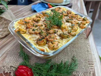 Escondidinho de bacalhau com camarão | Band Receitas