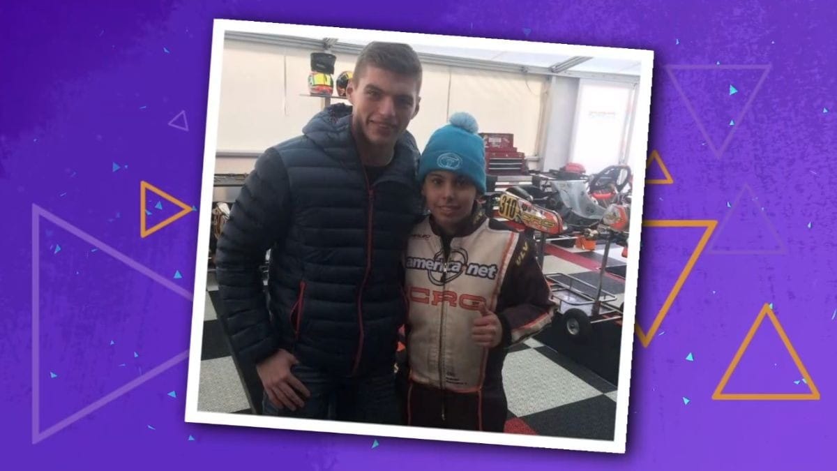 Encontro entre Gabriel Bortoleto e Max Verstappen ainda nos tempos de kart do brasileiro