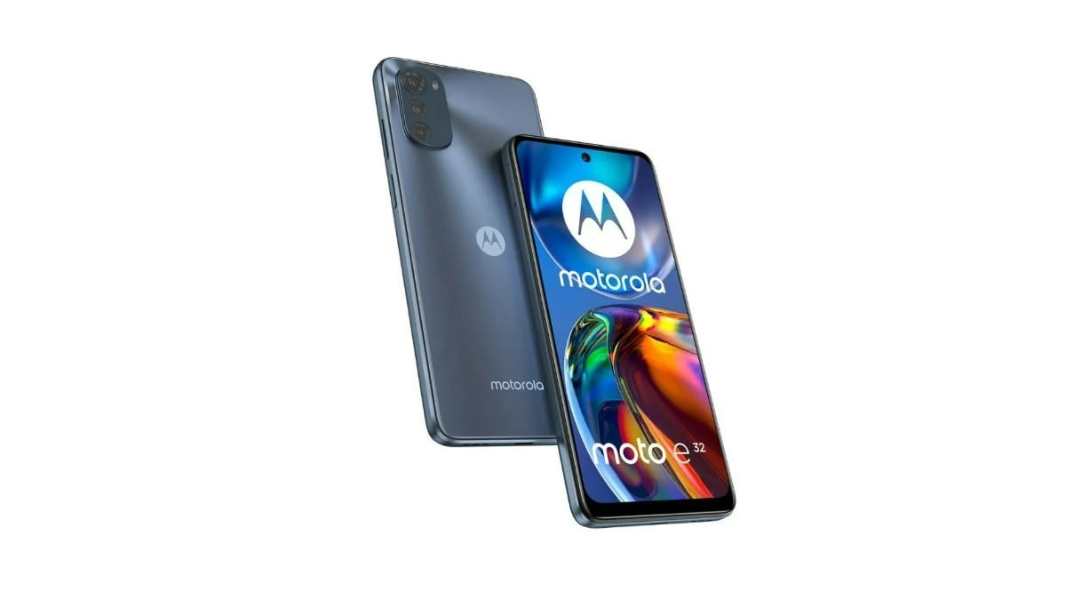Smartphone Motorola Moto E32. / Reprodução: Motorola