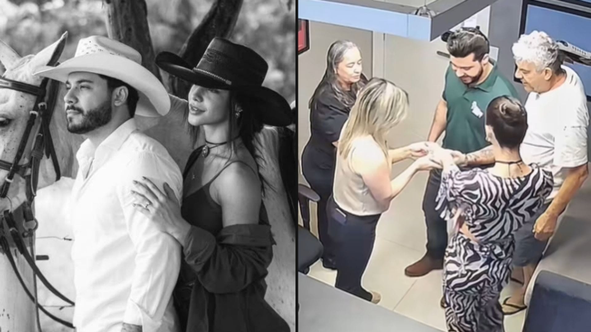 Noiva de Murilo Huff compartilha reação de amigos e familiares ao anunciar noivado