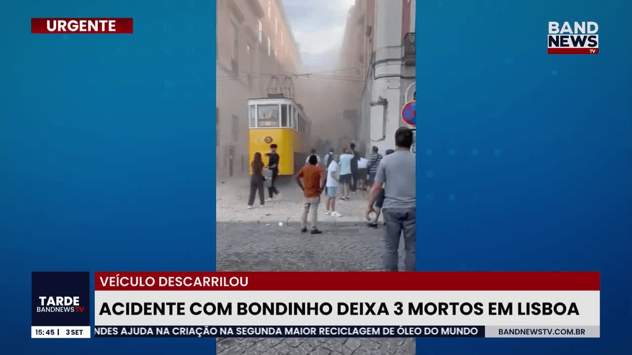 Acidente com bondinho deixa 3 mortos e feridos em Portugal