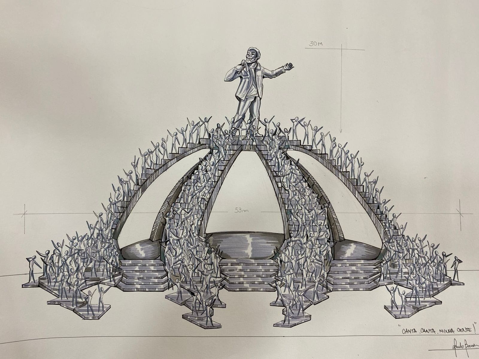 Rio terá escultura de 14m em homenagem a Martinho da Vila em Vila Isabel