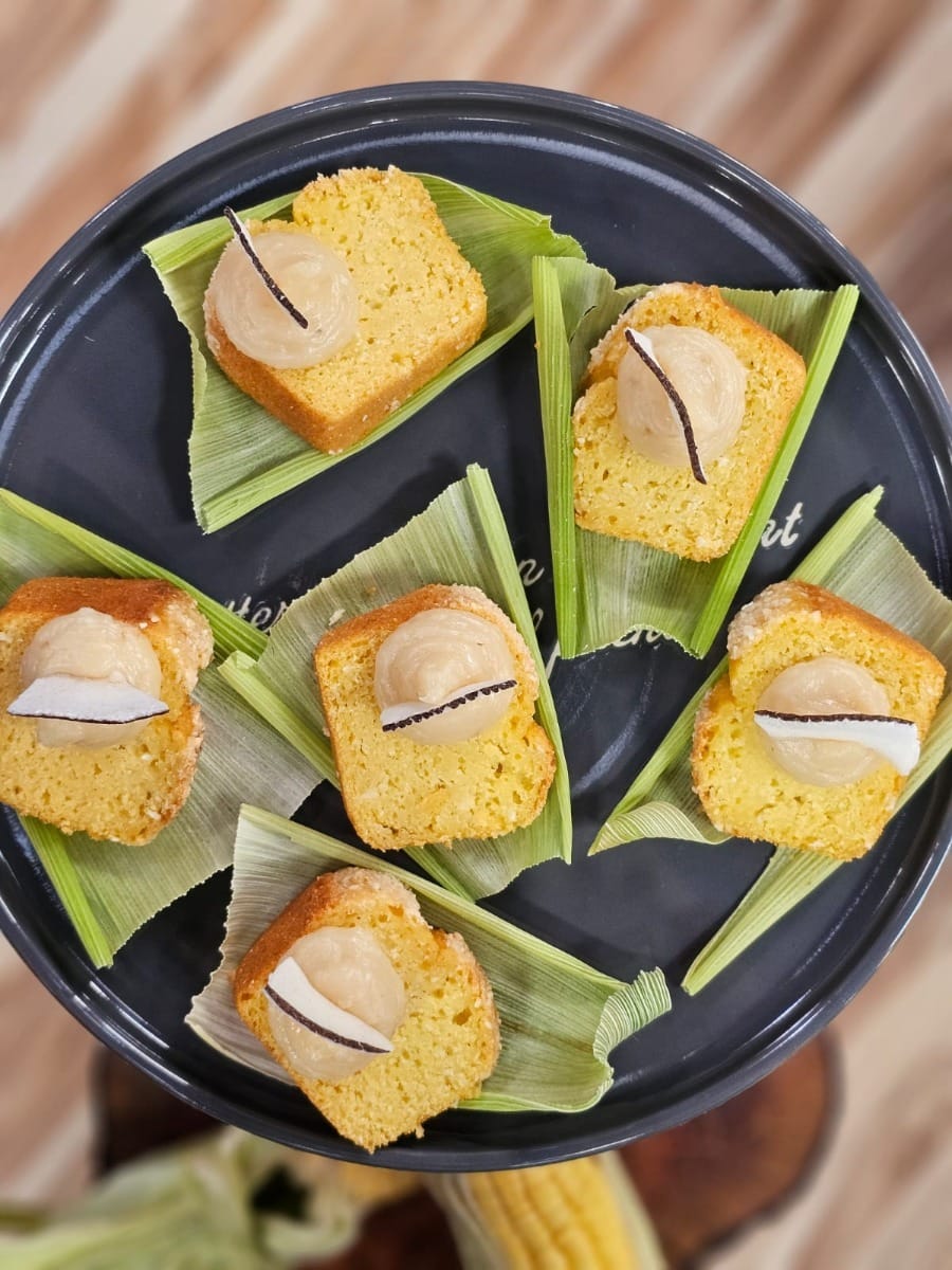 Bolo de milho com creme de coco do chef Bruno Hashimoto | Band Receitas