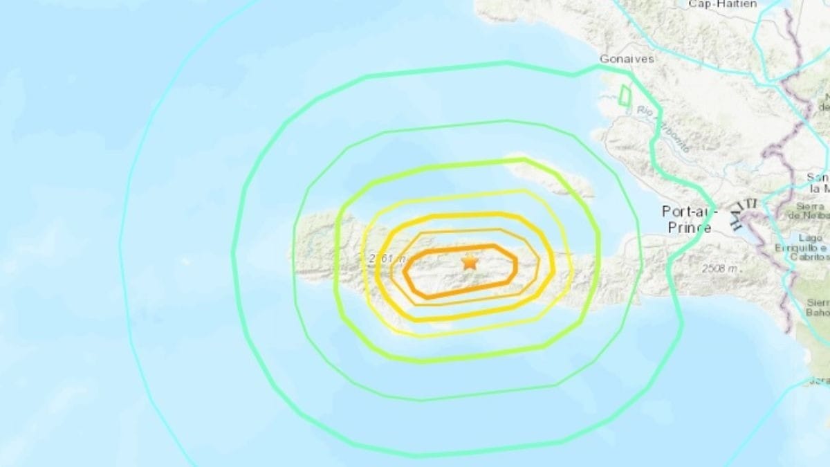 Mapa da intensidade do tremor no Haiti | UGSG