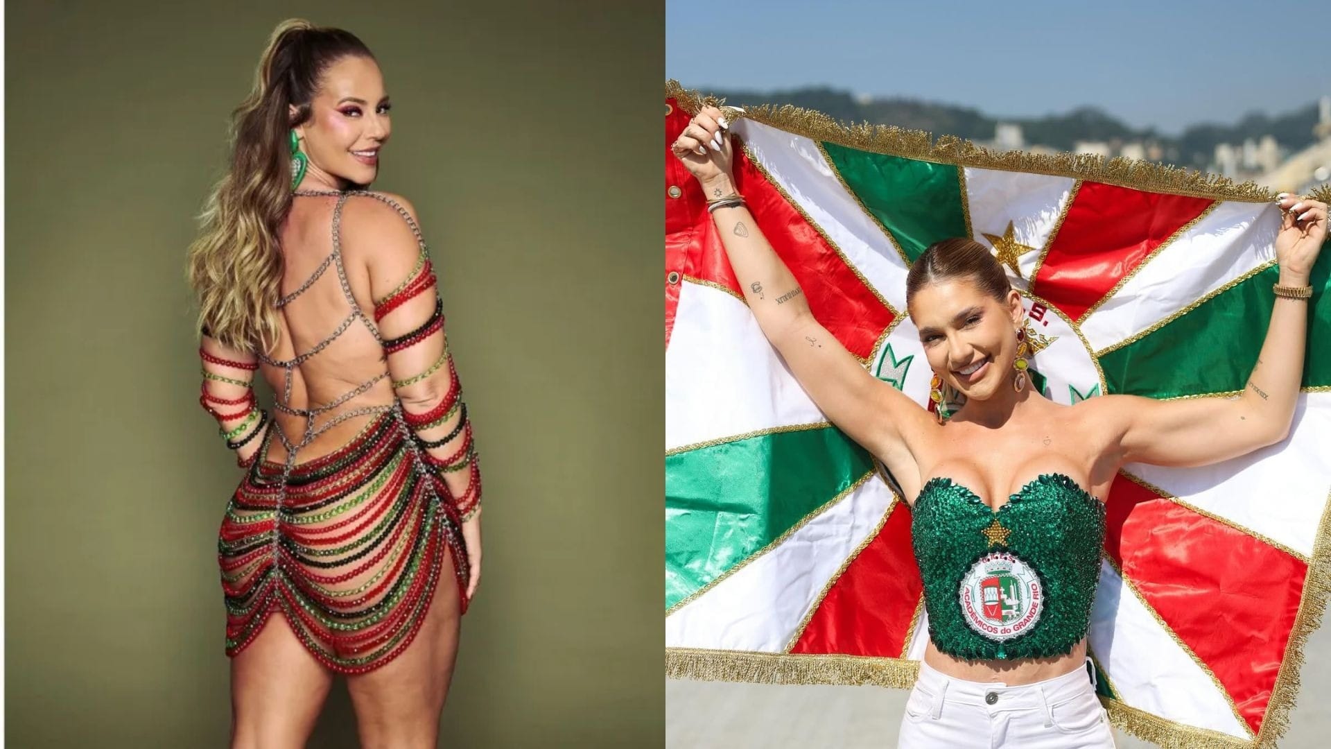 'Somos diferentes', diz Paolla Oliveira sobre Virginia Fonseca, que será rainha da Grande Rio