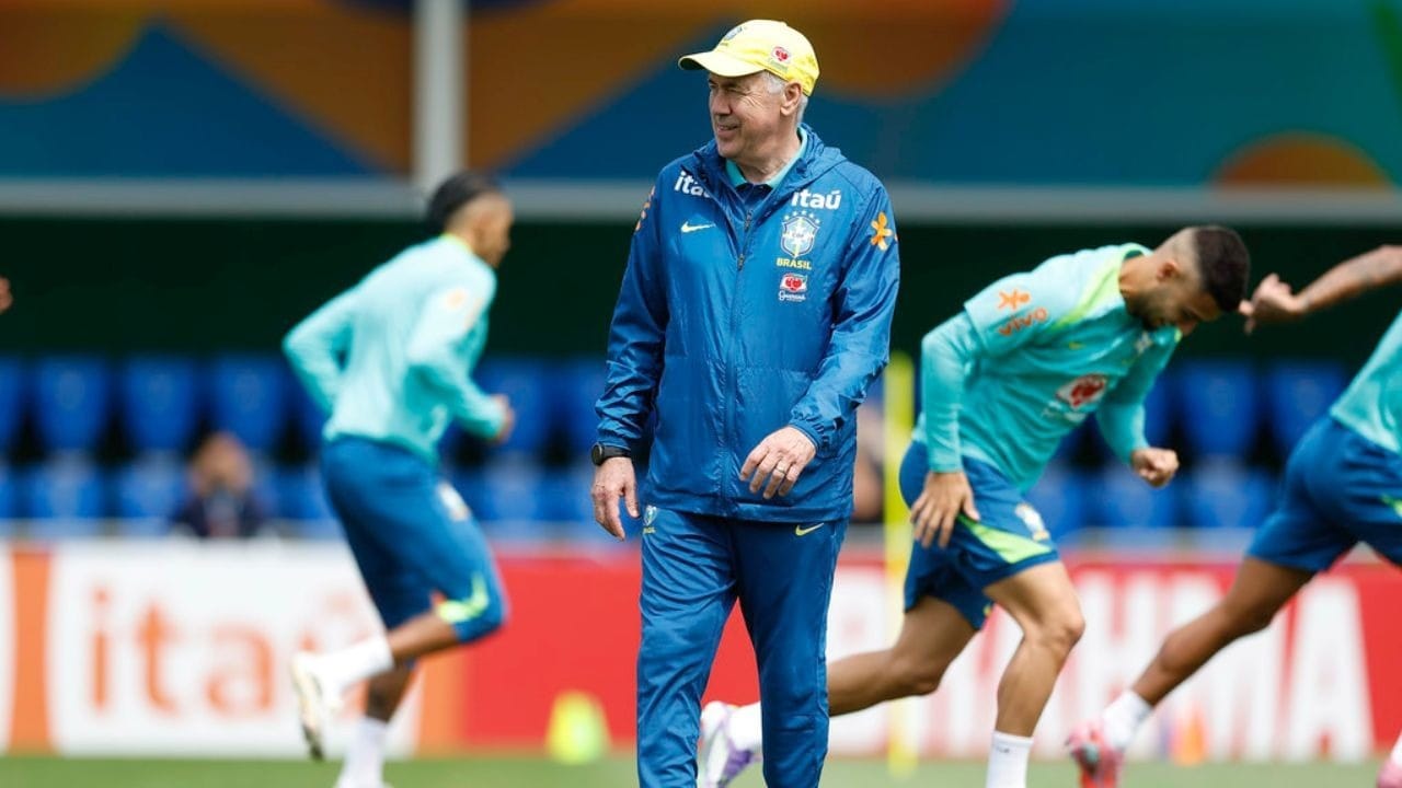 Ancelotti define escalação da Seleção Brasileira para amistoso contra a Coreia do Sul