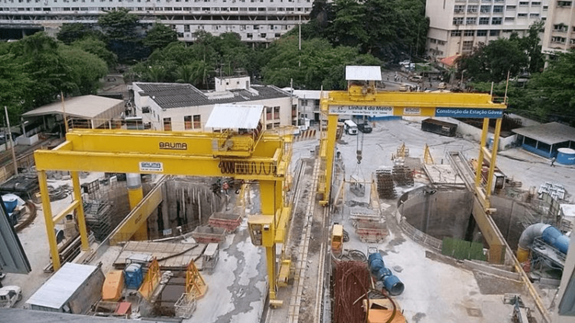 Presidente do CREA-RJ faz visita técnica às obras do metrô da Gávea, nesta segunda-feira (8)