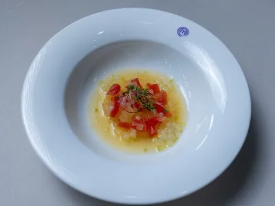 Tartar de melão, melancia e erva-doce com caviar de limão e azeite de poejo | Band Receitas