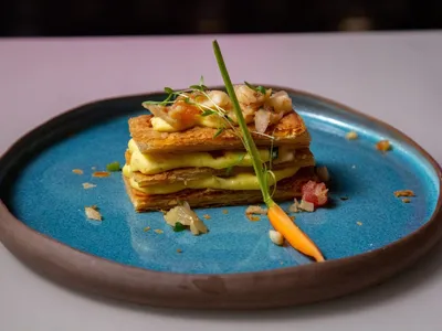 Mil-folhas de batata-baroa com bacalhau | Band Receitas