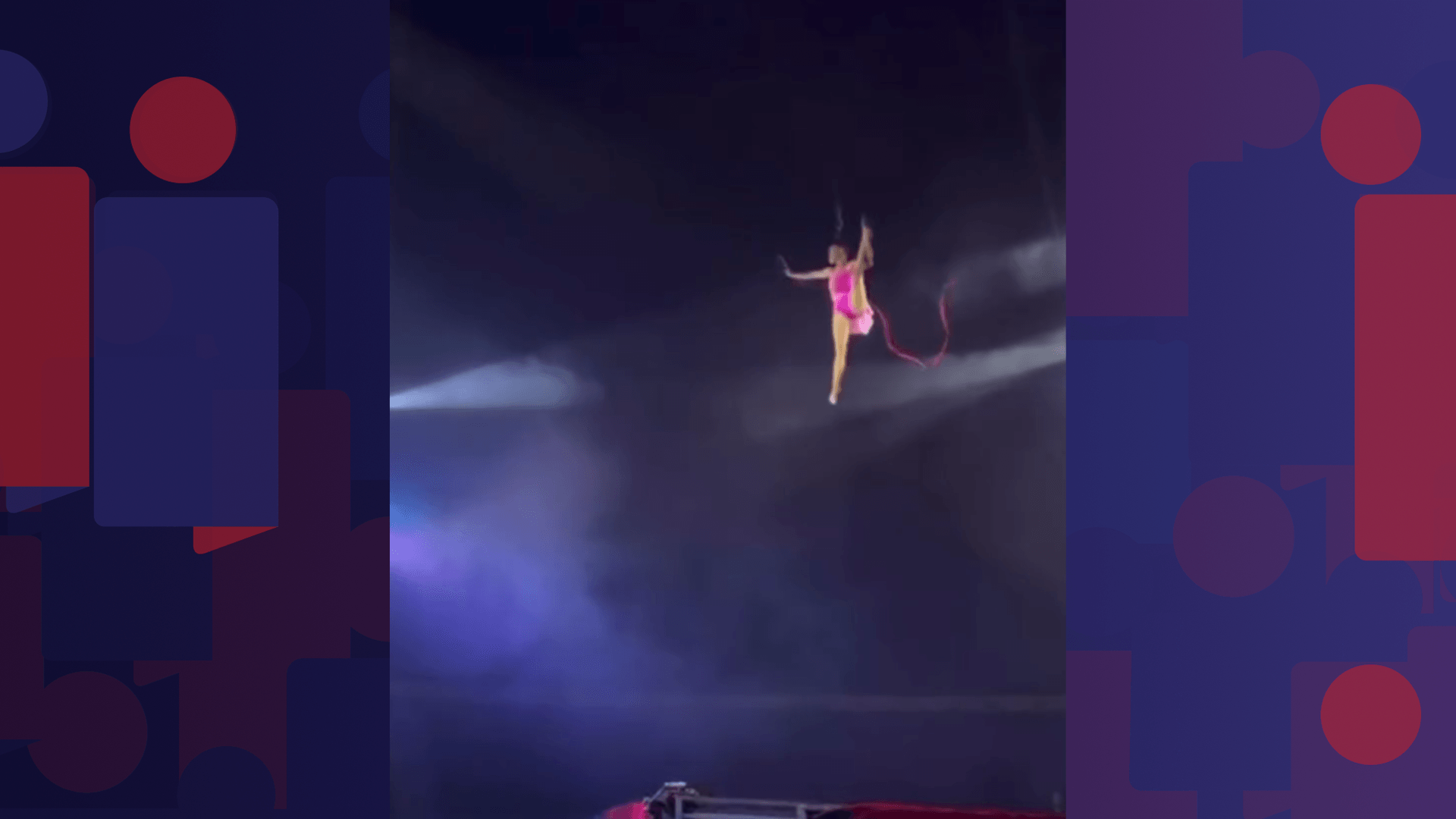 Artista de circo cai durante acrobacia em Miracema e segue internada