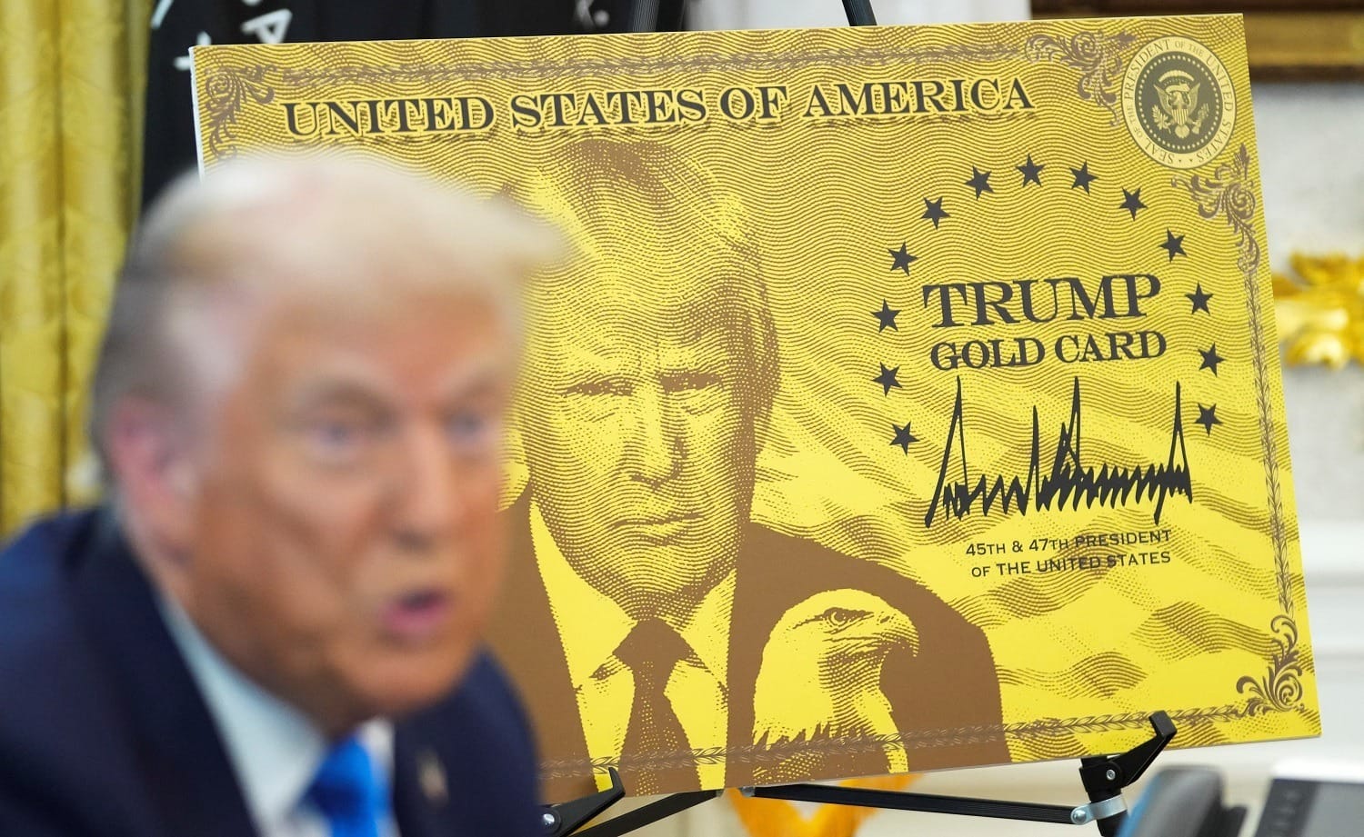 Trump cria o "Gold Card", um visto de residência de cerca de R$ 5,3 milhões