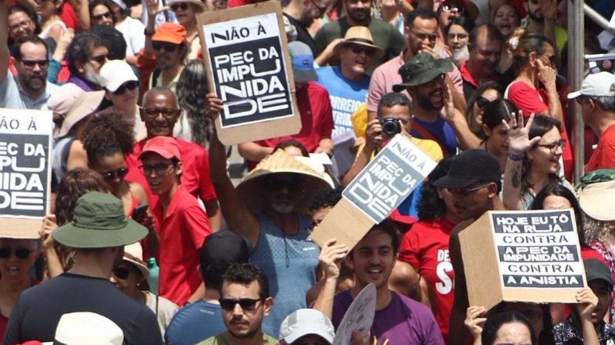 Reduto de Hugo Motta, Paraíba tem ato contra PEC da blindagem e anistia