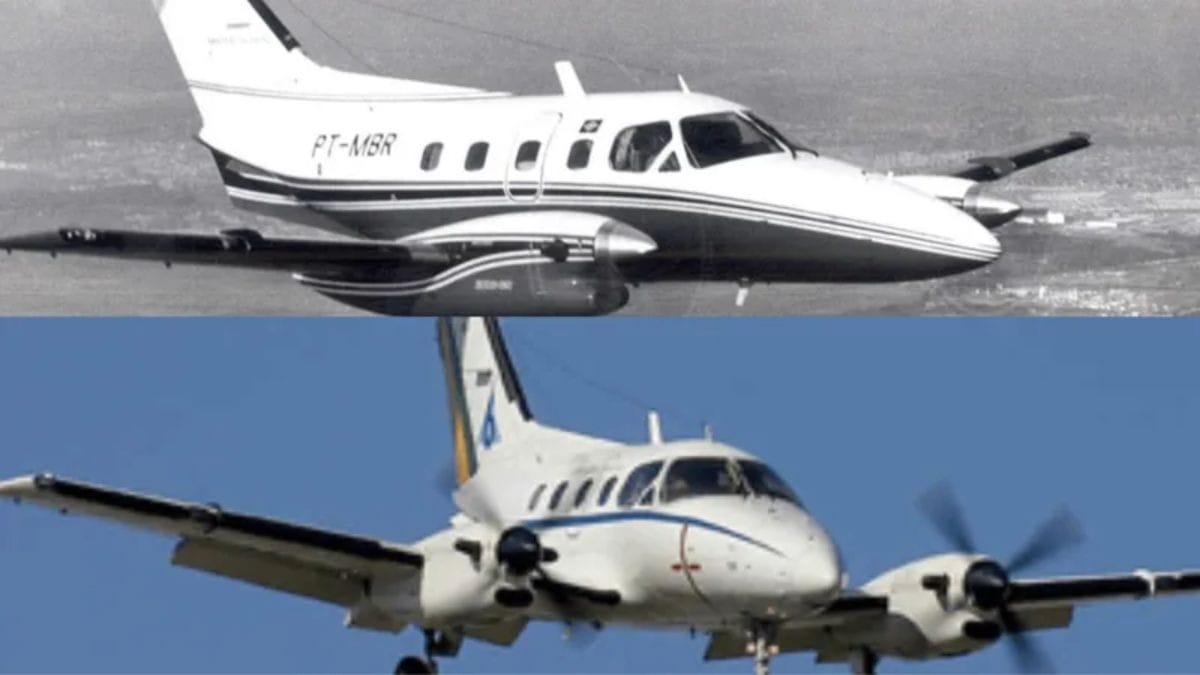 Avião da Embraer que caiu no Vale do Paraíba (SP) | Divulgação/ Embraer