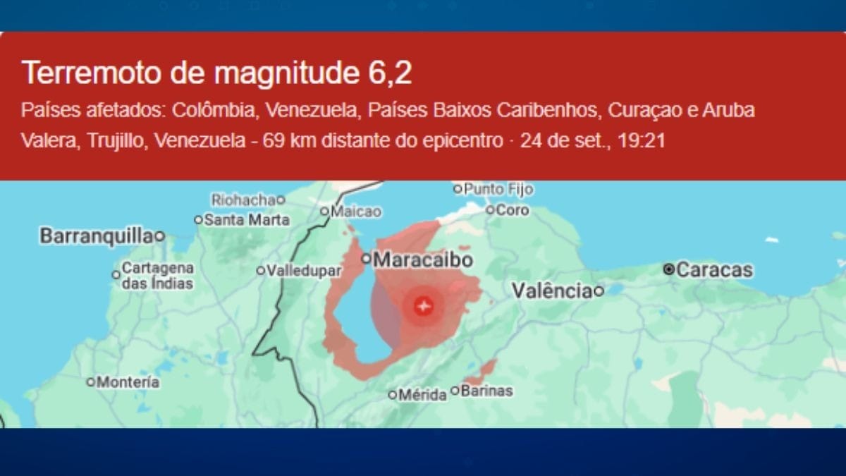Venezuela registra terremotos de magnitude superior a 6,0
