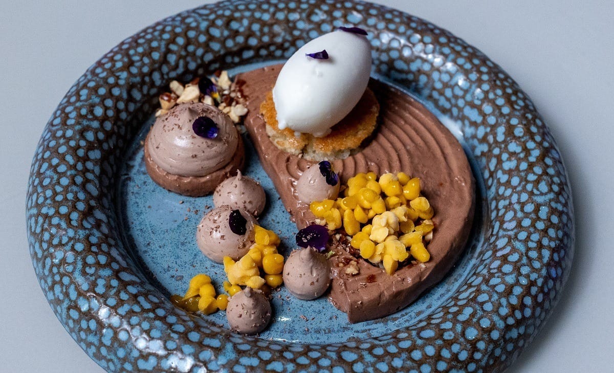 Bavaroise de chocolate com sorbet de especiarias | Band Receitas