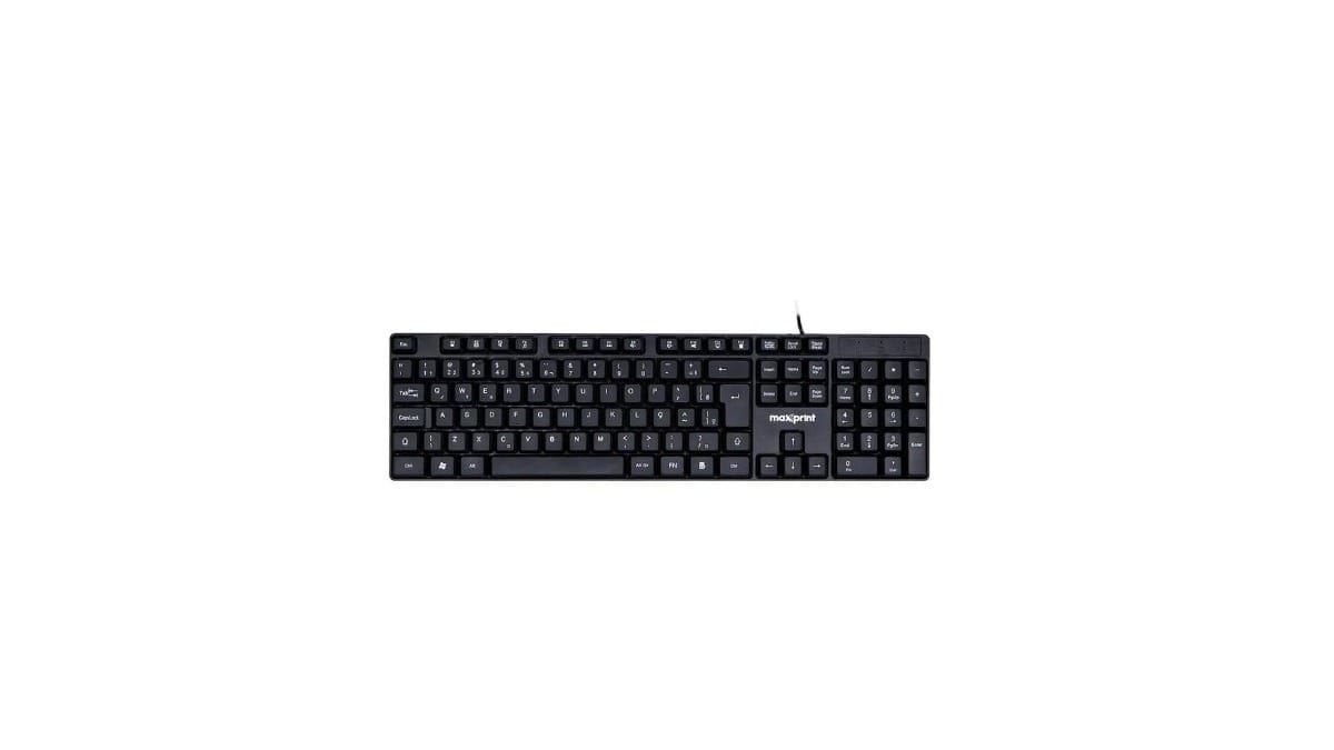 Teclado USB Maxprint OfficeEasy. / Reprodução: Maxprint