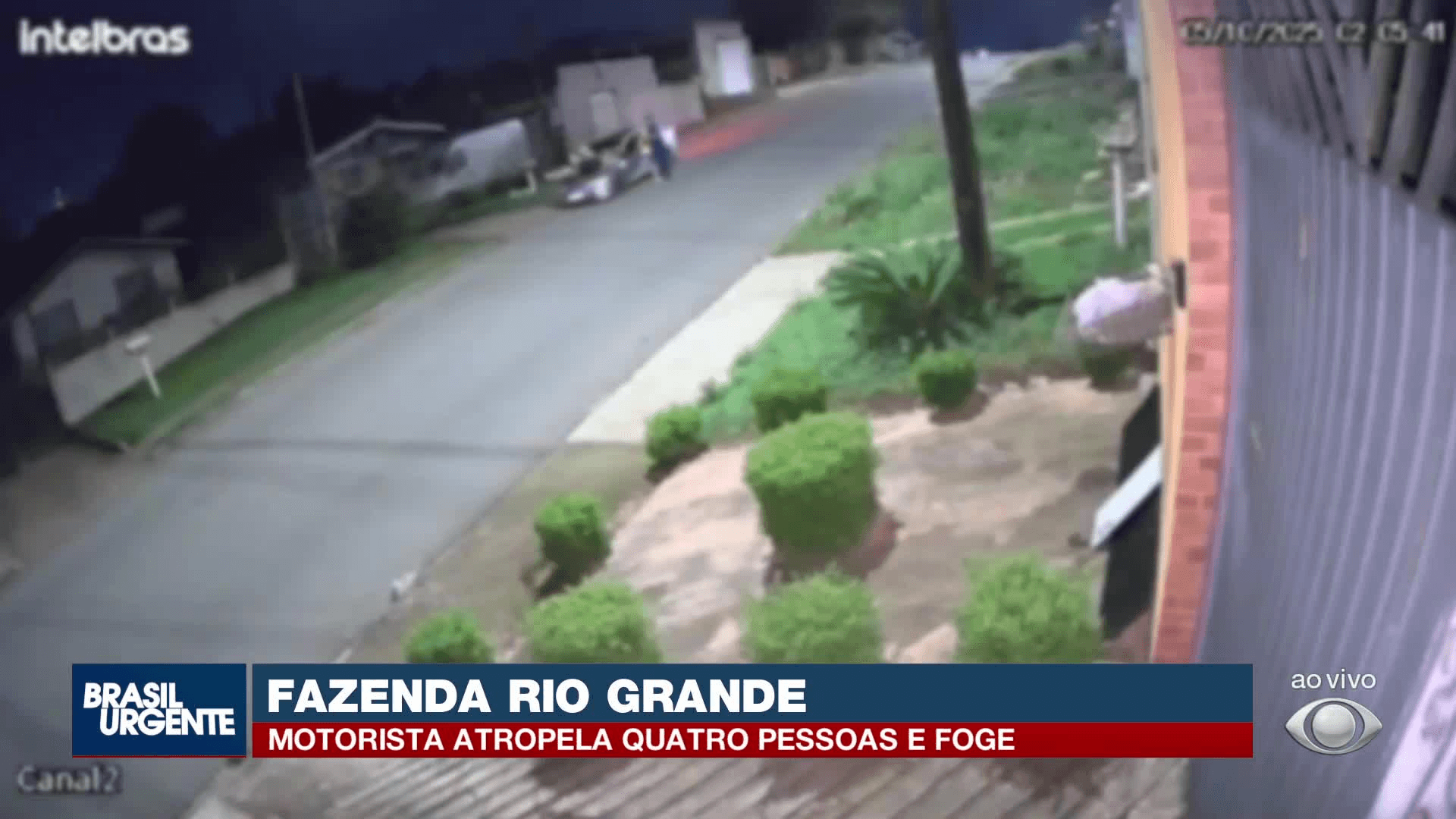 Flagrante: Motorista atropela 4 pessoas na Fazenda Rio Grande e foge