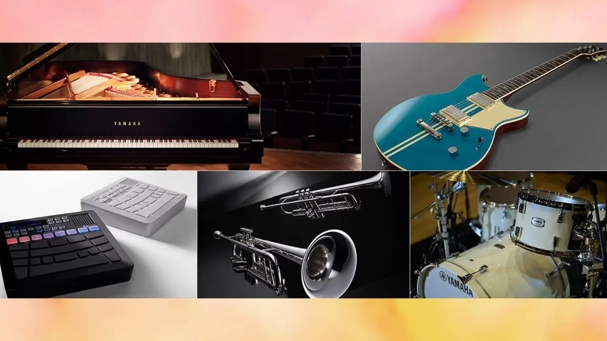Yamaha também é conhecida pela produção de instrumentos musicais