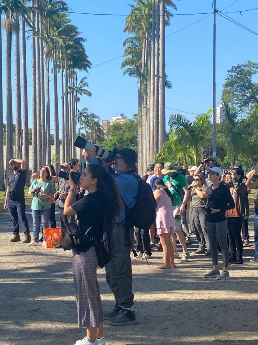 Eventk de lancamento reuniu.cerca de 70 pessoas no parque da cidade em sjc