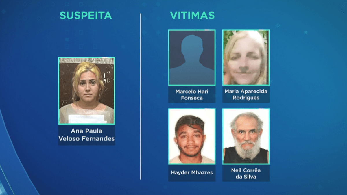 Irmã de suspeita de envenenar feijoada é presa por envolvimento nos crimes