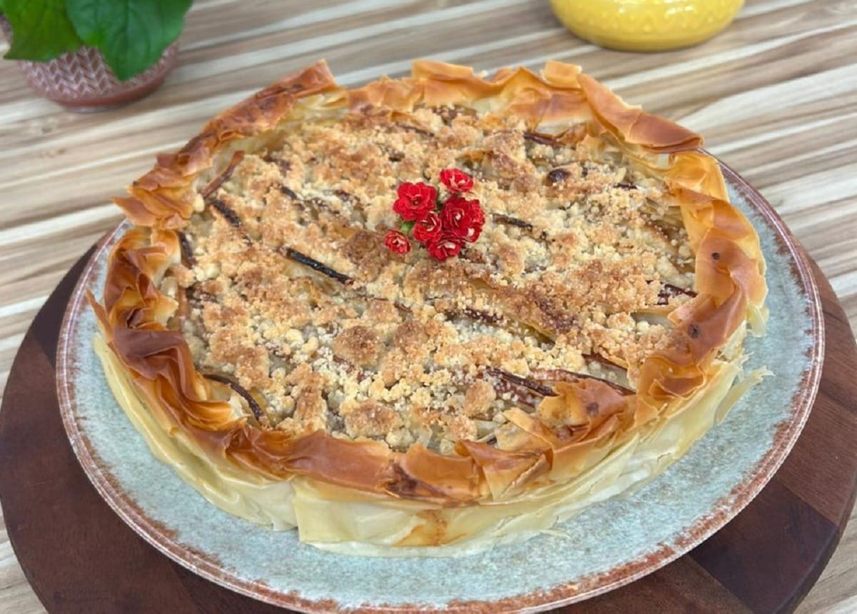 Torta crocante de maçã do chef Bruno Hashimoto | Band Receitas