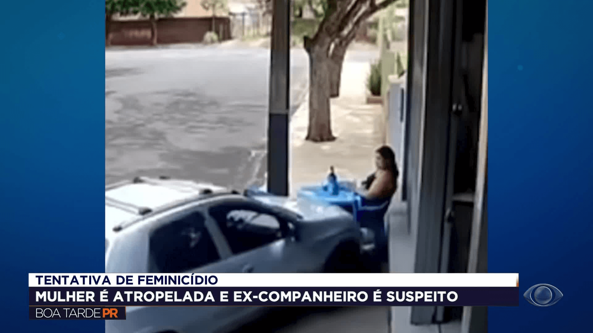 Flagrante: Marido atropela esposa na calçada de bar em Lupionópolis, no PR