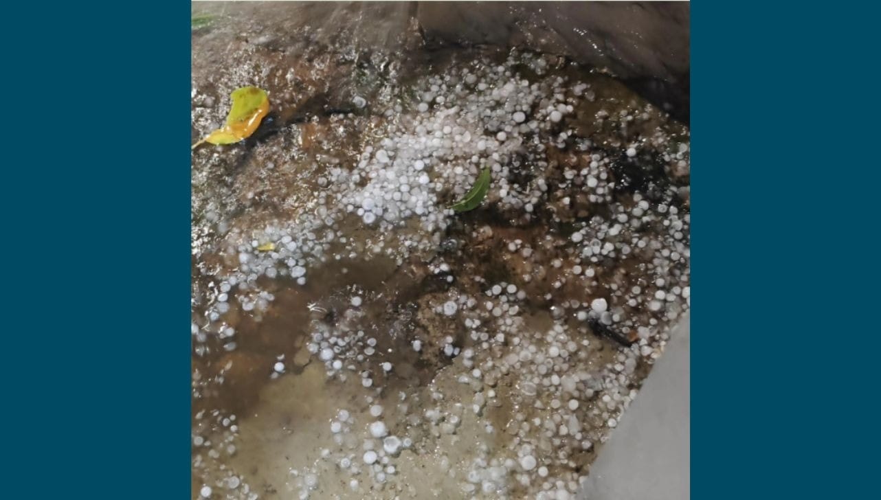 Moradores registraram chuva de granizo em Sumaré (Foto/Redes Sociais)