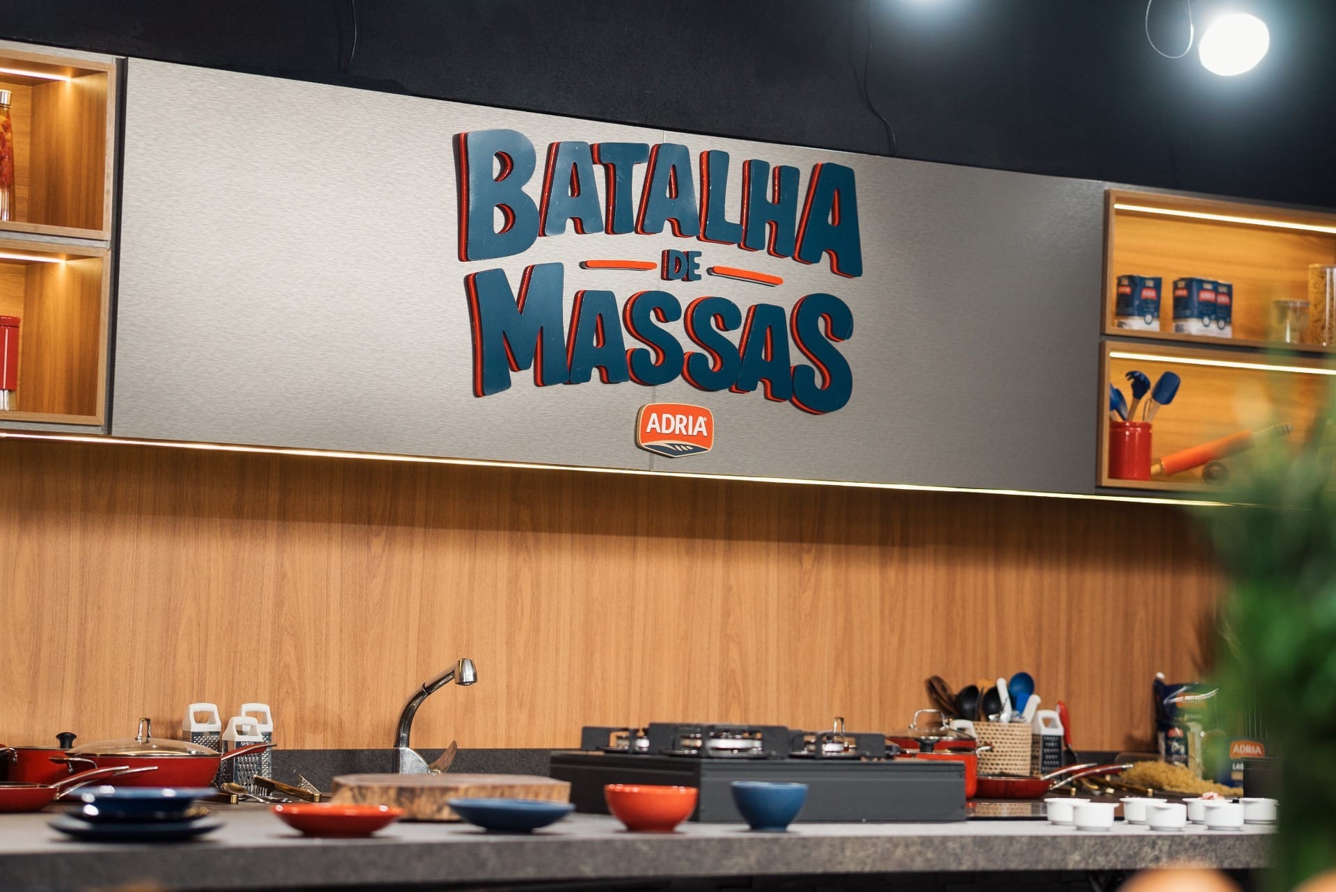 Detalhes da cozinha do Batalha de Massas