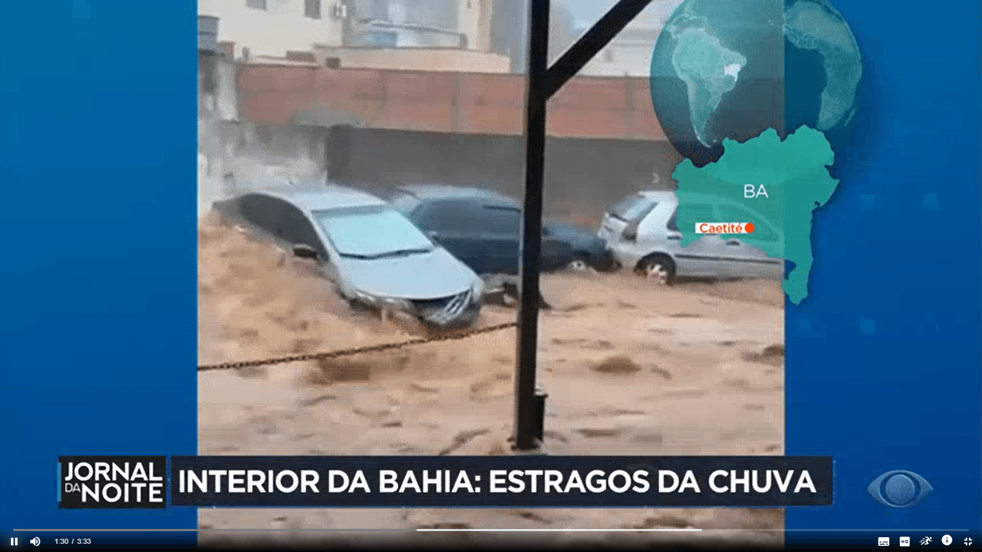 Chuva arrasta carros e motos na Bahia; veja a previsão para todo o país neste sábado (8)