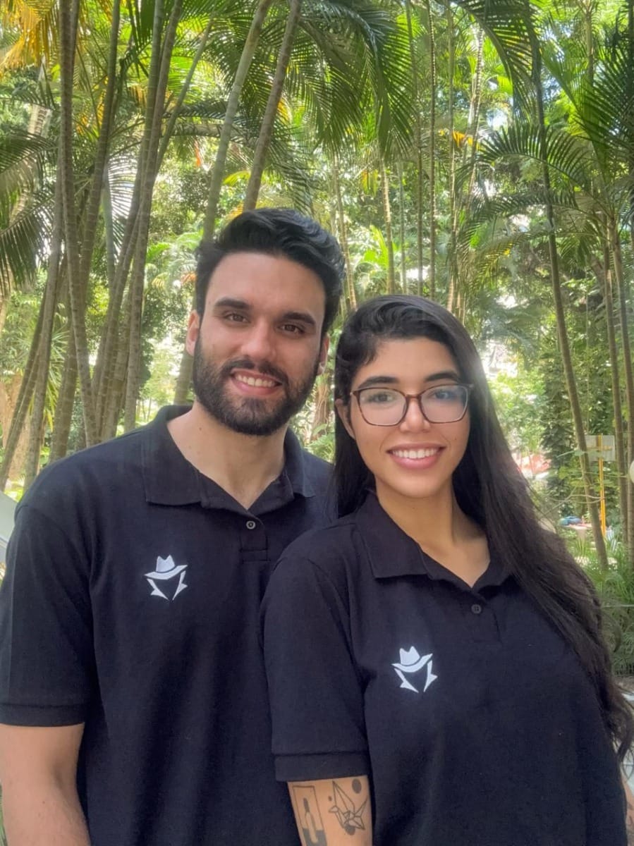 Lucca Marques e Marina Lamim, fundadores do jogo