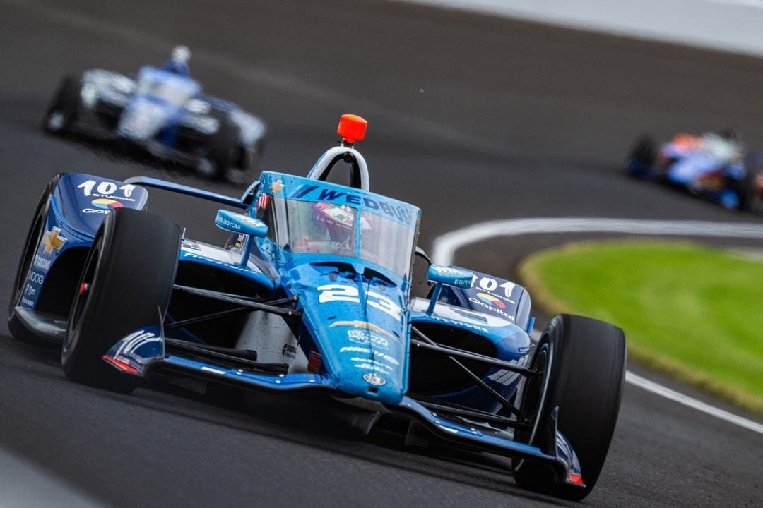 Hunter-Reay chegou a liderar prova de 2025, mas abandonou com falta de combustível (Imagem: Karl Zemlin/Penske Entertainment)