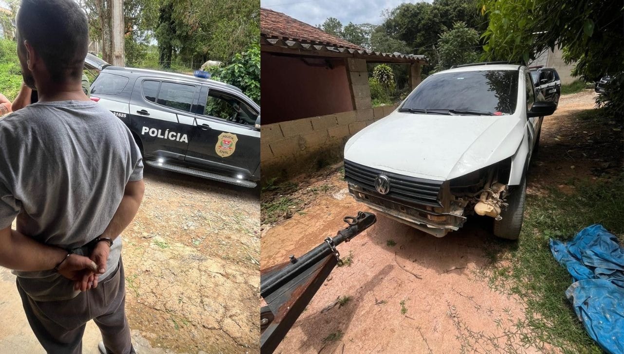 Suspeito de atingir de propósito uma moto e atropelar mulher é preso