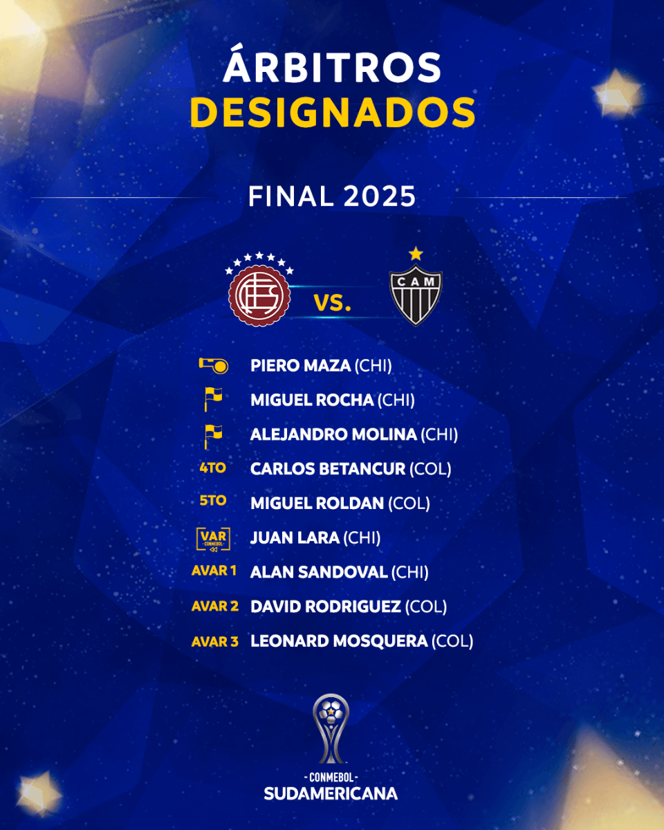 Piero Maza, do Chile, apitará final da Copa Sul-Americana entre Atlético-MG e Lanús