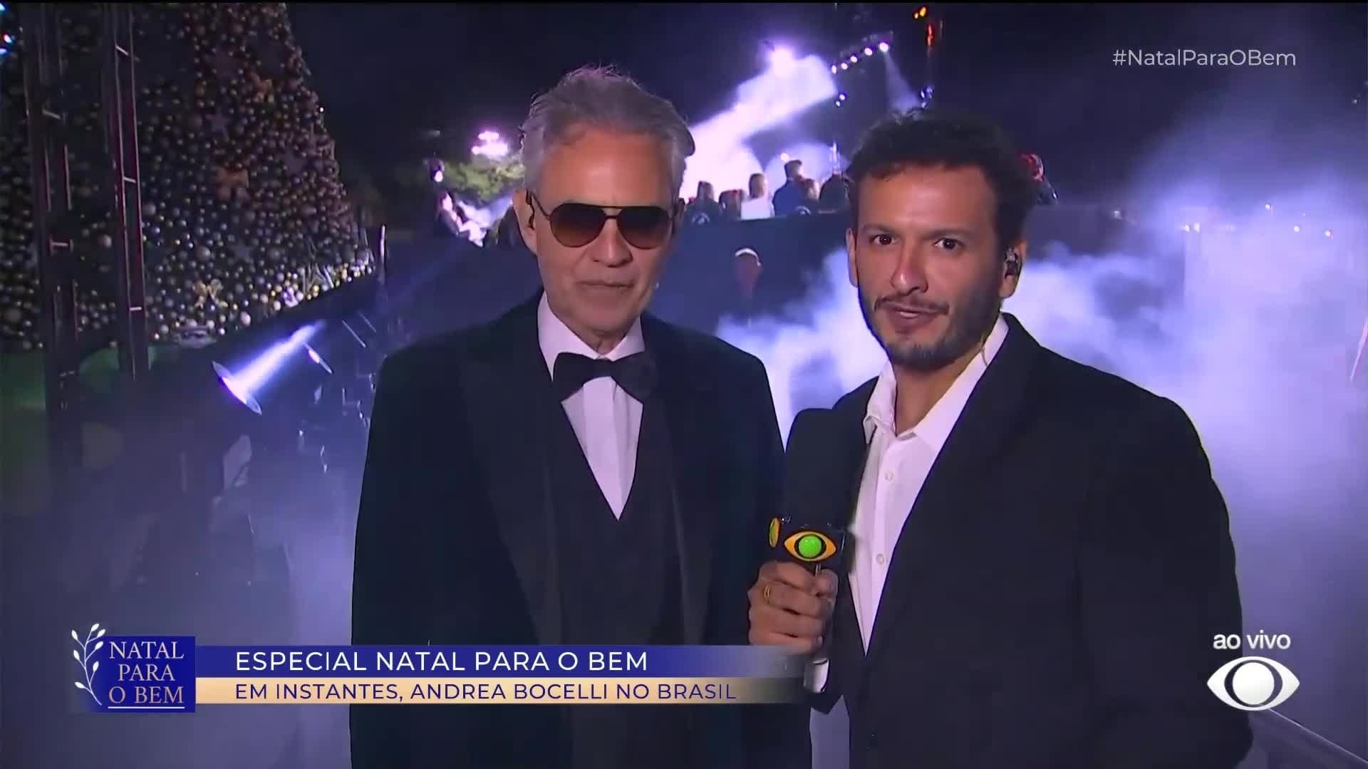 Em SP, Andrea Bocelli se declara ao Brasil: "Me sinto em casa"
