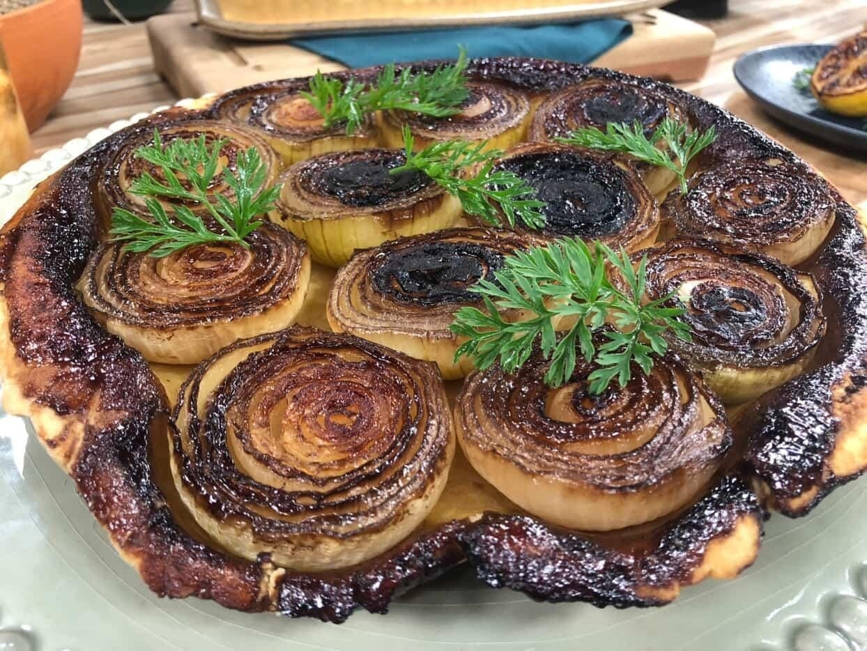 Tarte tartin de cebola do chef Bruno Hashimoto e Hugo |  Band Receitas