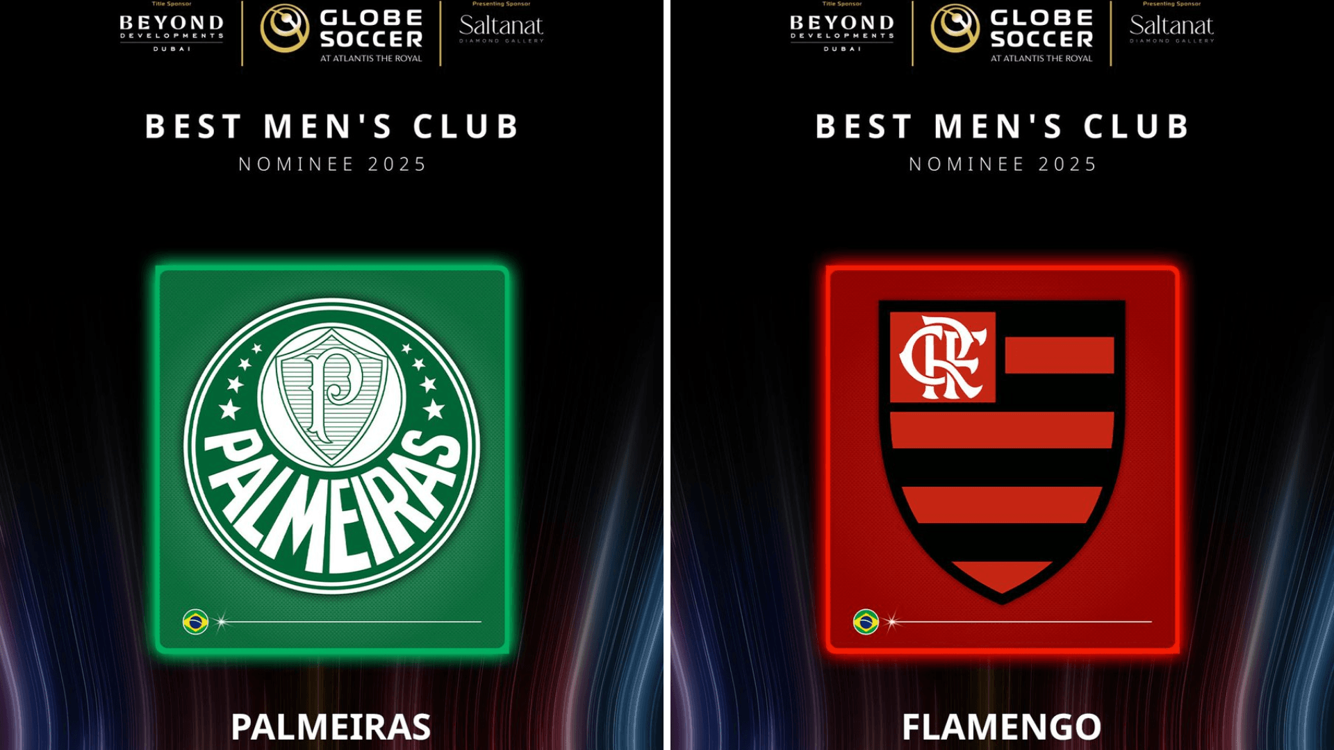 Flamengo e Palmeiras disputam prêmio de melhor clube do mundo em 2025