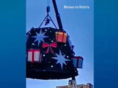 Acidente em montagem de árvore de Natal deixa um morto em Manaus