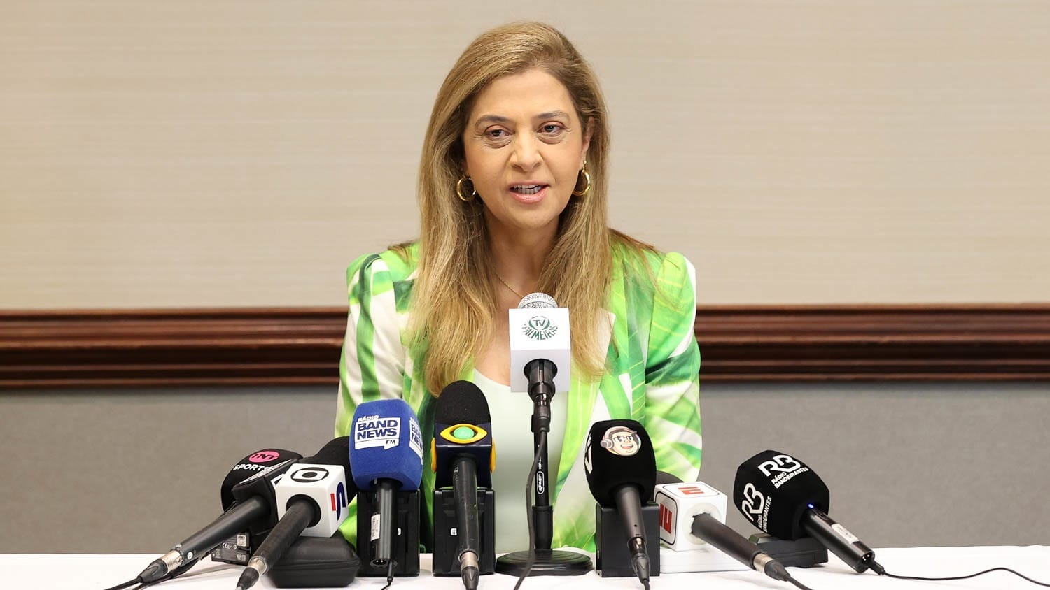 Leila Pereira, presidente do Palmeiras. Foto: Cesar Greco/Palmeiras/by Canon