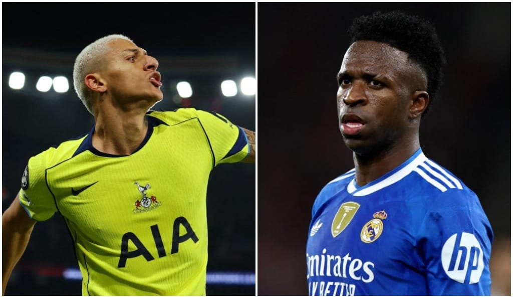 Richarlison marca e Vini Jr. distribui assistências; o desempenho dos brasileiros na Champions