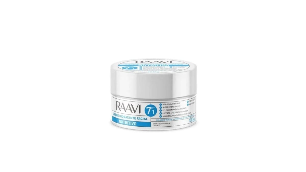 Raavi Creme Hidratante Facial Nutritivo. / Reprodução: Raavi