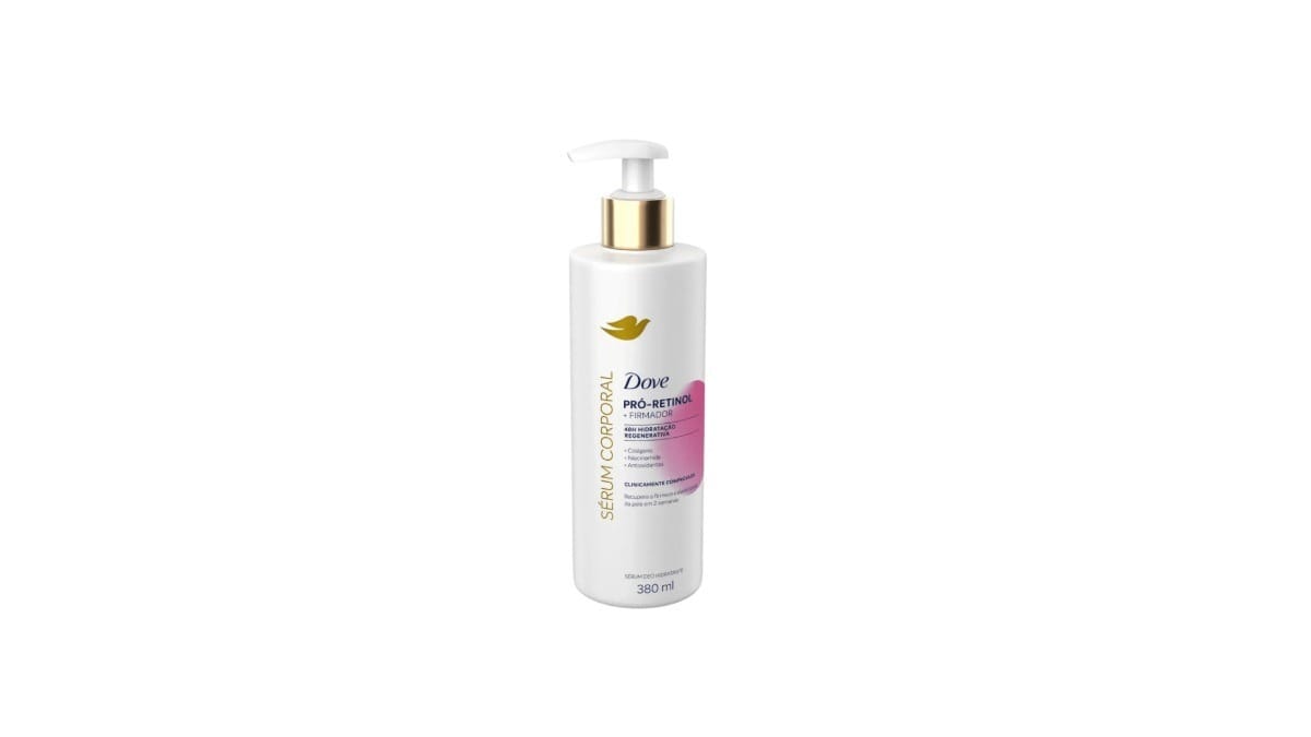 Sérum Corporal Dove Pró-Retinol + Firmador. / Reprodução: Dove