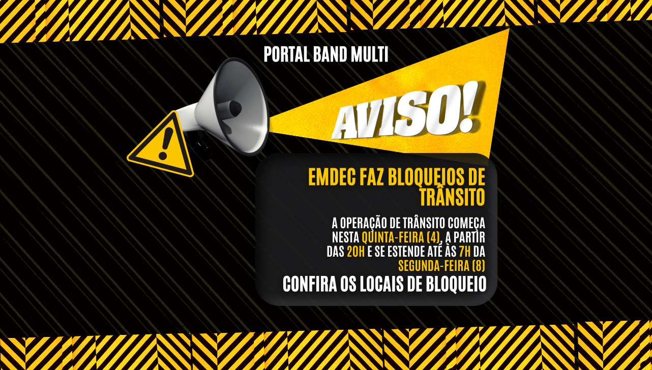 Confira os bloqueios que serão realizados