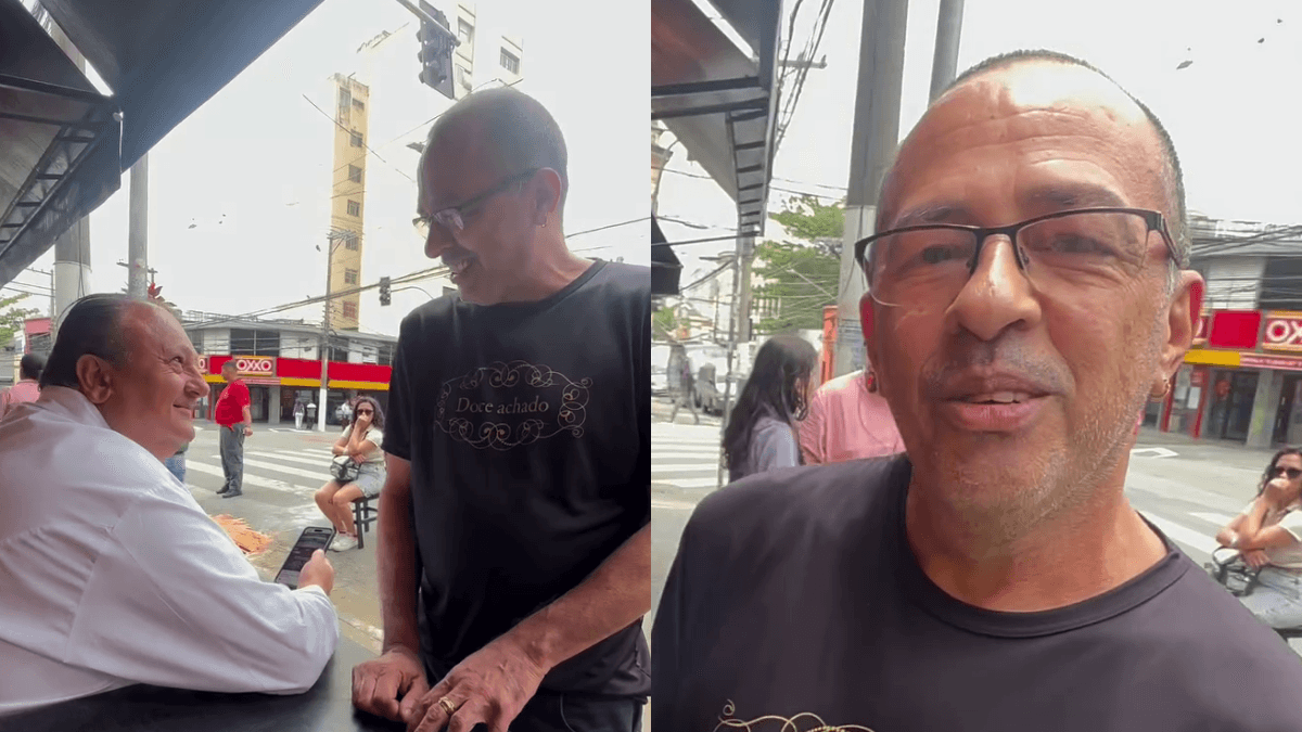 Fã se emociona ao encontrar Jacquin e diz que foi salvo por receita do chef