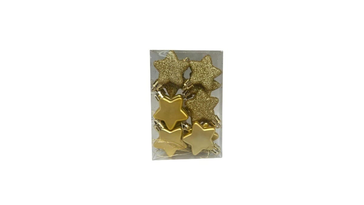 Kit Estrelas de Natal com 12 Unidades. / Reprodução: Cazza