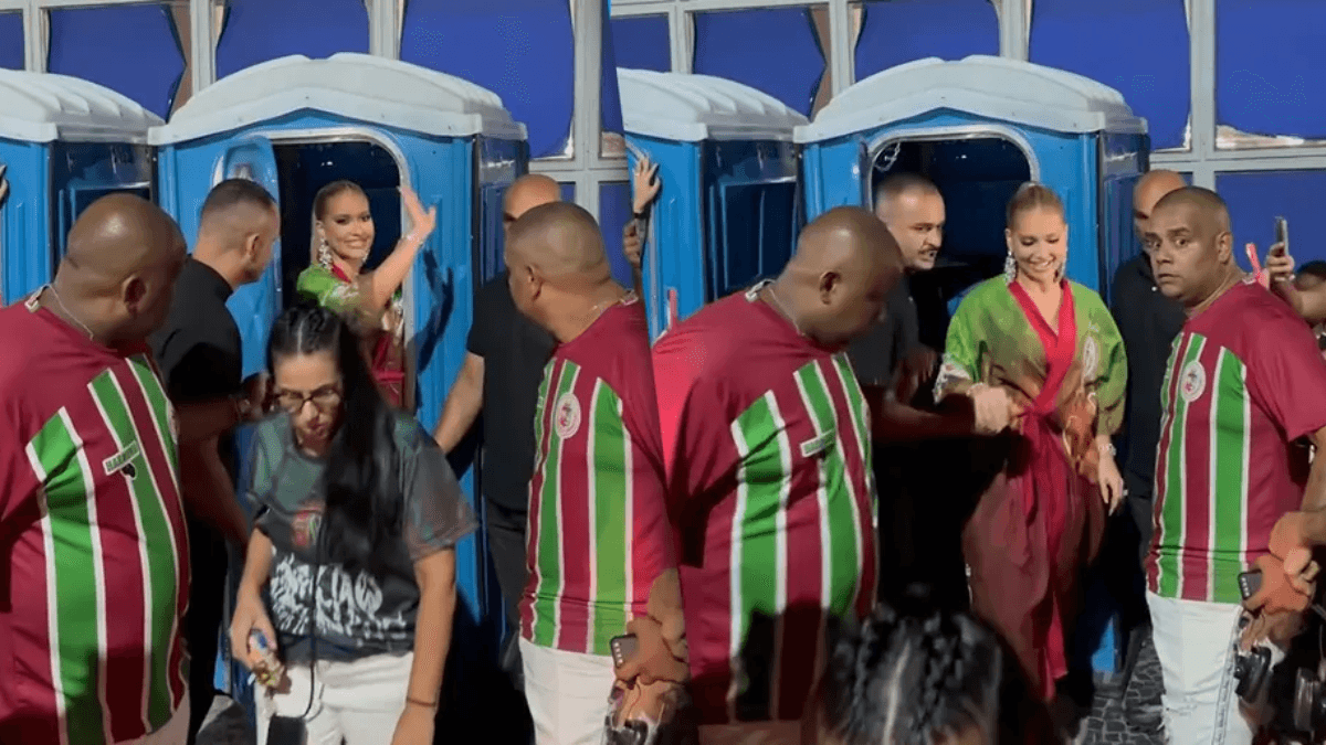 Virginia Fonseca tumultua ao usar banheiro químico em ensaio da Grande Rio