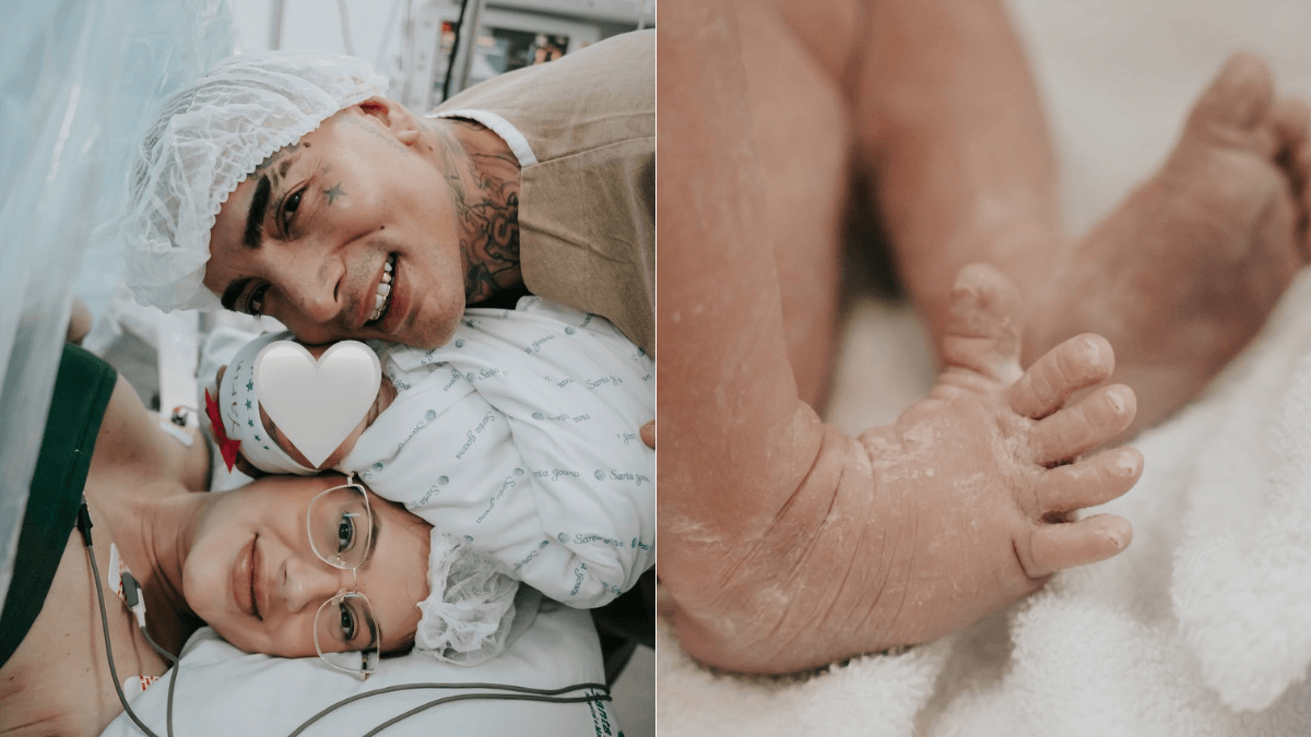 Nasce Yarin, primeira filha de MC Guimê; veja fotos