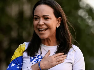Líder da oposição na Venezuela, Maria Corina Machado se reúne com o Papa