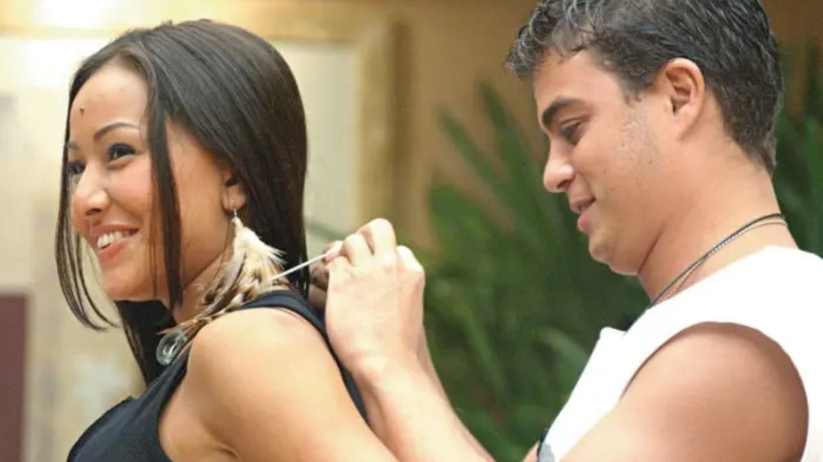 Sabrina Sato e Dhomini namoraram no BBB 3, em 2003 | Crédito: Reprodução/Globo
