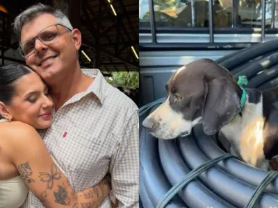 Pai de Ana Castela adota cachorra que o seguiu em Sete Quedas (MS)
